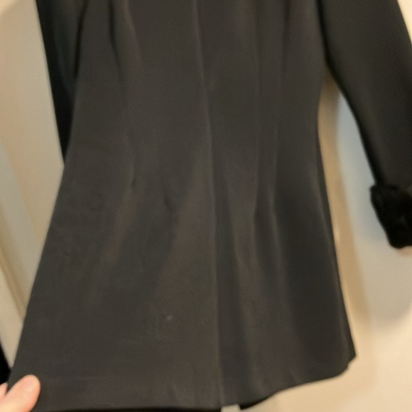 Joseph Ribkoff faux fur trim tailored cardigan blazer size US 10 - Picture 9 of 10